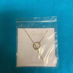 Y silhouette gold plated chain